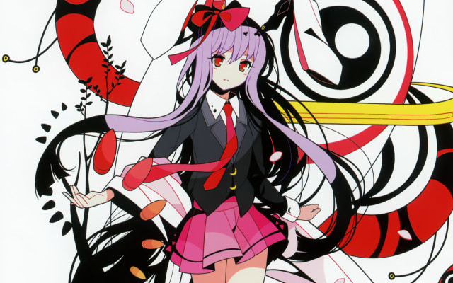 Girl school uniform cat snake free wallpaper for desktop - medium preview image