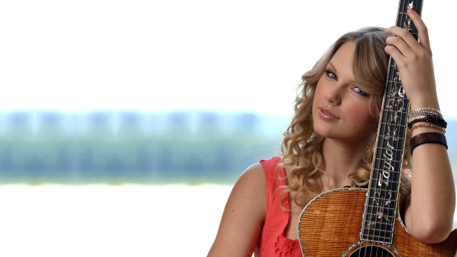 Woman guitar phone hands up free wallpaper for desktop - medium preview image