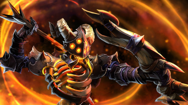 Demonic character sword armor fire free wallpaper for desktop - medium preview image