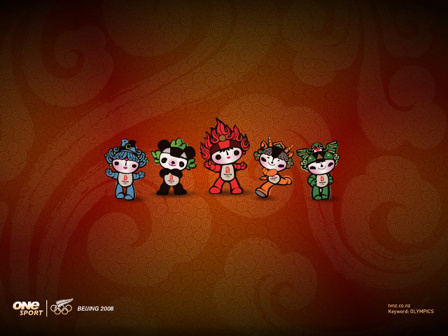 Cartoon characters red background swirly free wallpaper for desktop - medium preview image