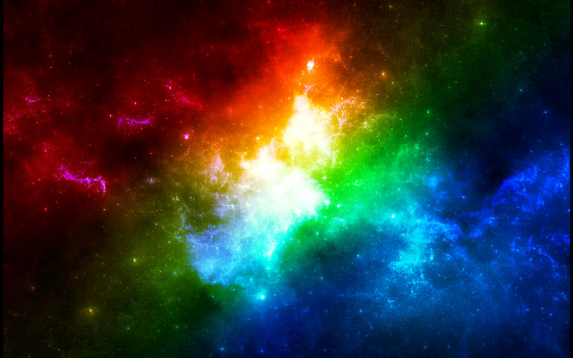 Colorful space stars rainbow background free wallpaper for desktop - medium preview image