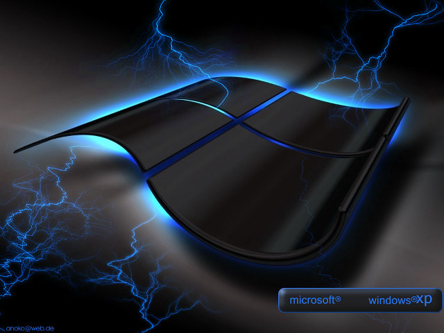 Computer screen lightning blue light #2 free wallpaper for desktop - medium preview image