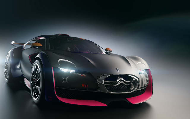 Futuristic car pink interior black free wallpaper for desktop - medium preview image