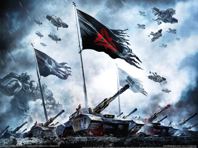 Tanks flags flying red star free wallpaper for desktop - medium preview image