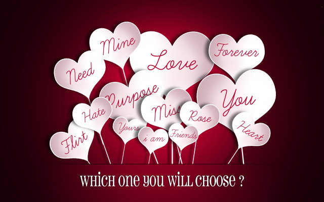 Hearts which one you choose free wallpaper for desktop - medium preview image
