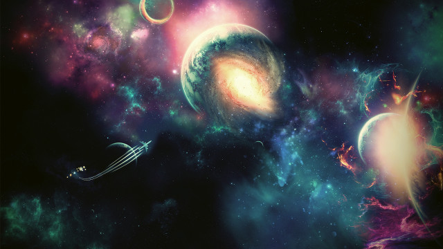 Spiral galaxy space scene spiral free wallpaper for desktop - medium preview image