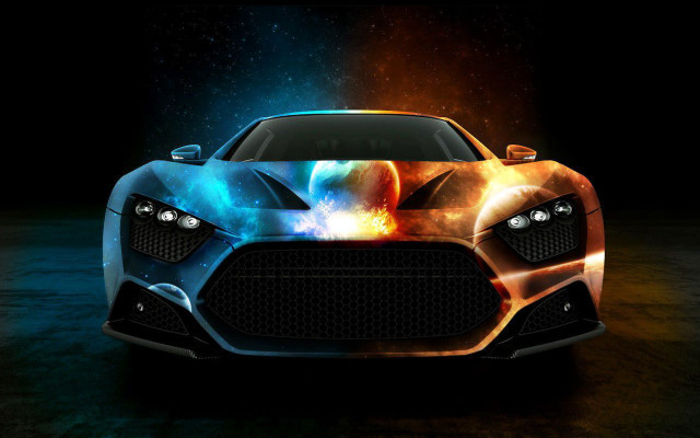 Colorful car hood design headlights #4 free wallpaper for desktop - medium preview image