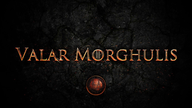 Valar morghulis dark background gold #2 free wallpaper for desktop - medium preview image