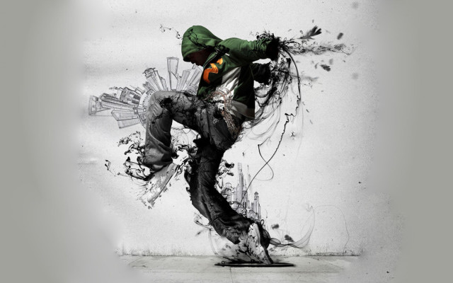 Man skateboard air green jacket free wallpaper for desktop - medium preview image