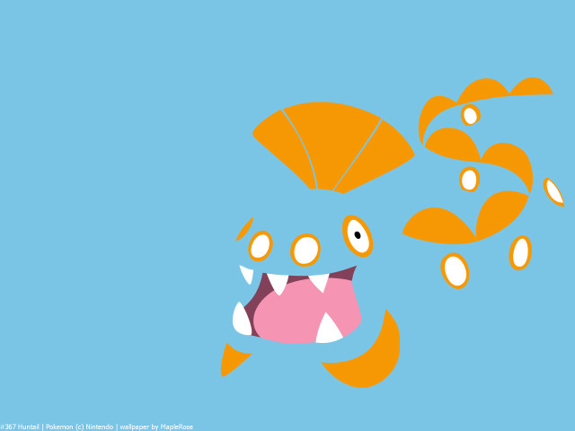 Cartoon fish teeth umbrella flying free wallpaper for desktop - medium preview image