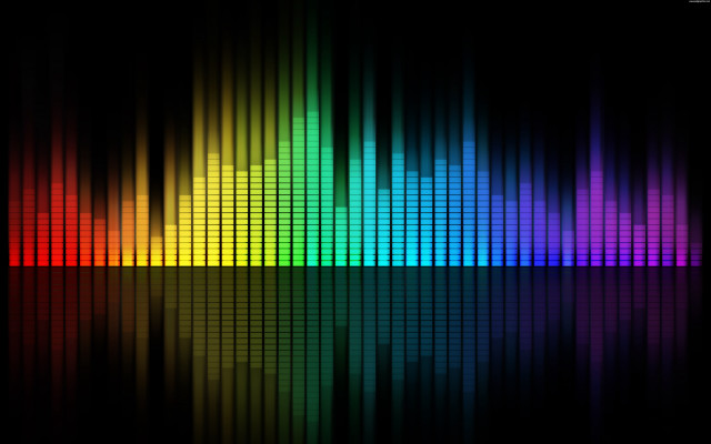 Colorful sound wave black background #6 free wallpaper for desktop - medium preview image