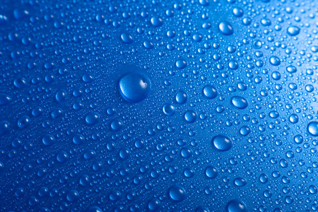 Blue background water droplets surface free wallpaper for desktop - medium preview image