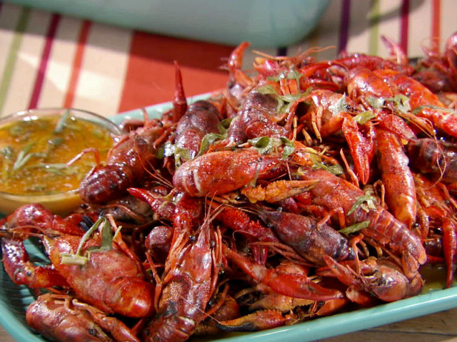 Cooked crawfish plate mustard side free wallpaper for desktop - medium preview image