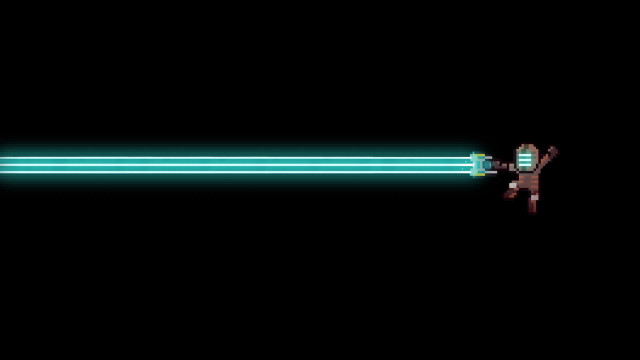 Glowing green lightsaber dark room free wallpaper for desktop - medium preview image