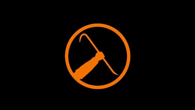Black orange logo hammer circle free wallpaper for desktop - medium preview image