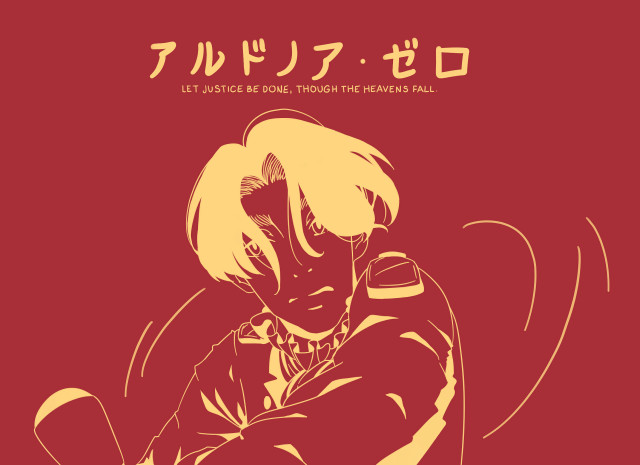 Woman chair red background anime free wallpaper for desktop - medium preview image