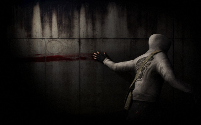 Man hoodie bloody knife dark free wallpaper for desktop - medium preview image