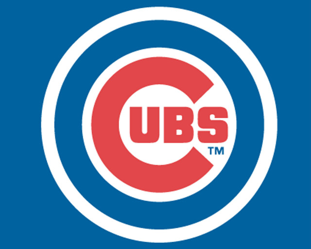Cubs logo blue background white free wallpaper for desktop - medium preview image