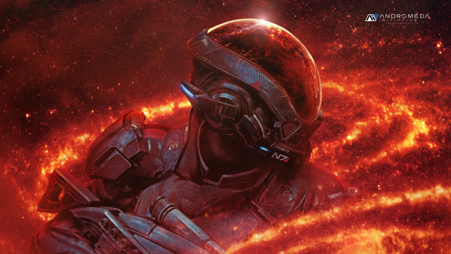 Man space suit helmet red free wallpaper for desktop - medium preview image