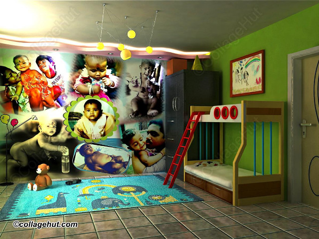 Childs room bunk bed mural free wallpaper for desktop - medium preview image