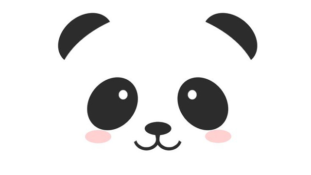 Panda face kawaii furry pink free wallpaper for desktop - medium preview image