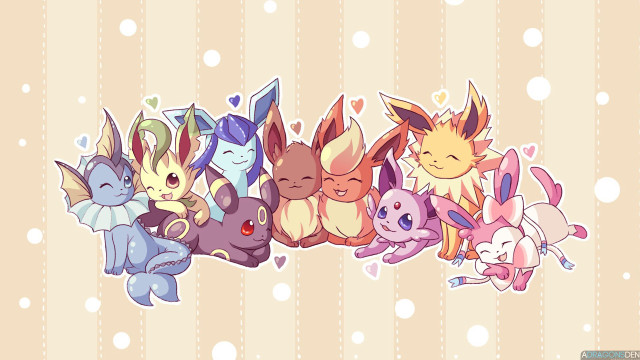 Pokemon group wallpaper hearts stars #2 free wallpaper for desktop - medium preview image