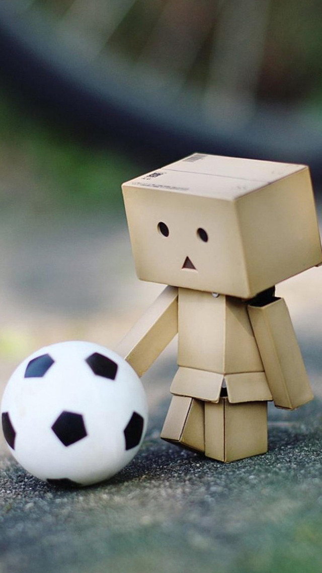 Paper toy soccer ball sidewalk free wallpaper for mobile - medium preview image