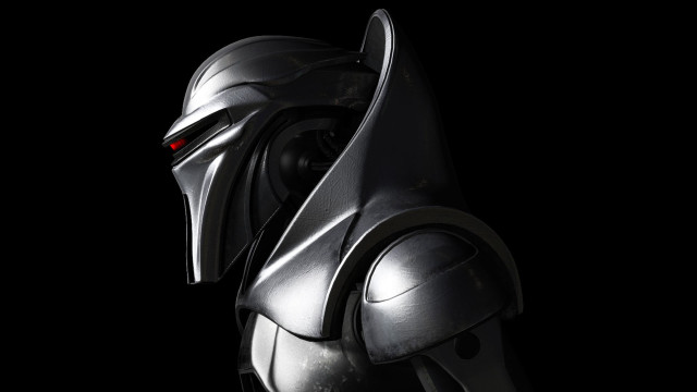 Helmeted robot dark side red free wallpaper for desktop - medium preview image