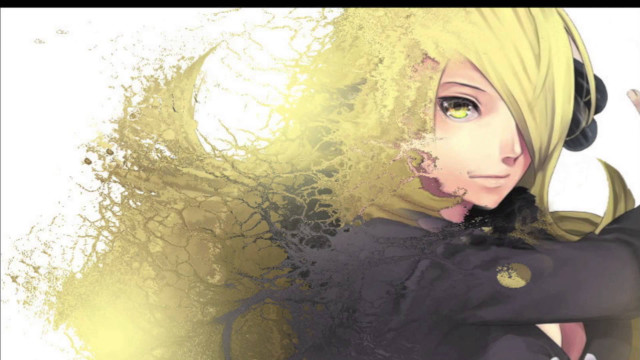 Yellow haired woman gun black free wallpaper for desktop - medium preview image