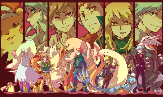 Anime characters wall of pictures free wallpaper for desktop - medium preview image