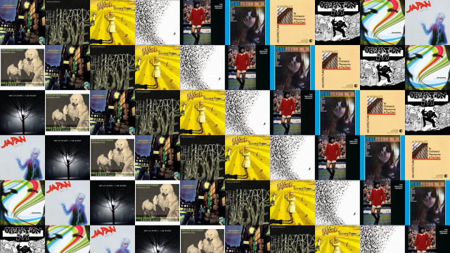 Woman yellow black rainbow striped free wallpaper for desktop - medium preview image