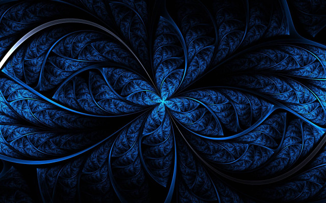 Blue flower black background blue #3 free wallpaper for desktop - medium preview image