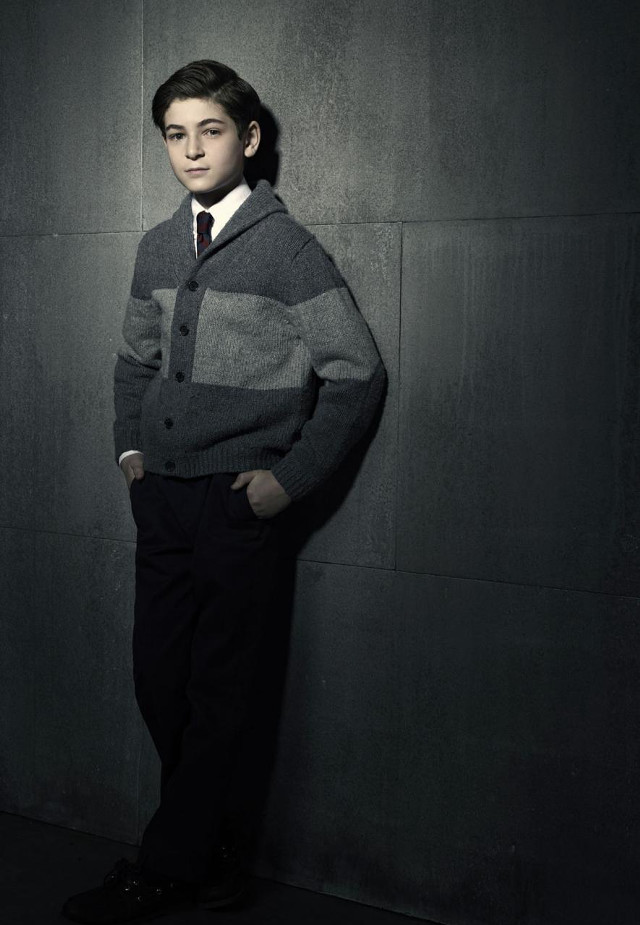Young boy sweater tie hands free wallpaper for mobile - medium preview image