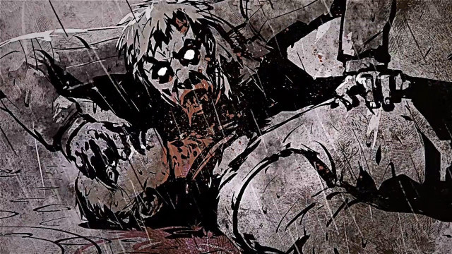 Man lying ground knife bloody free wallpaper for desktop - medium preview image