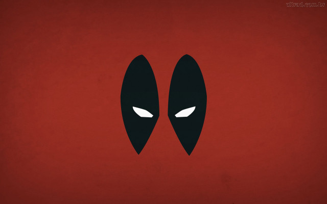 Red background black faces white free wallpaper for desktop - medium preview image