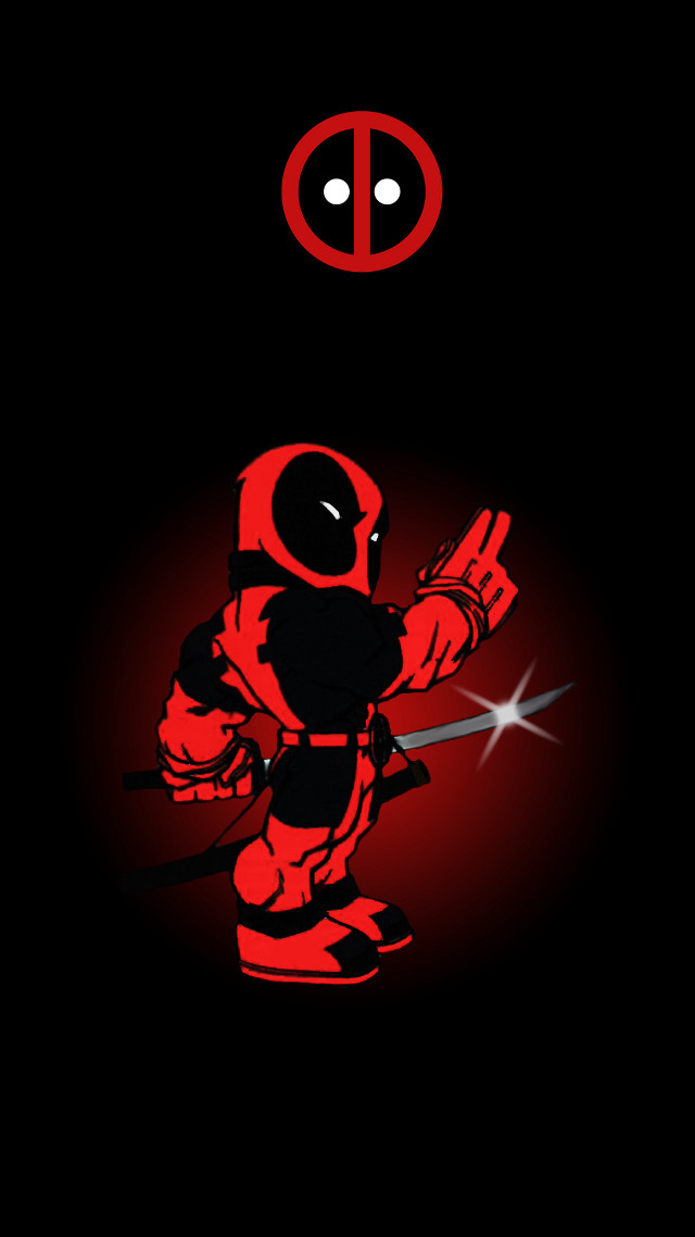 Deadpool sword dark room red free wallpaper for mobile - medium preview image