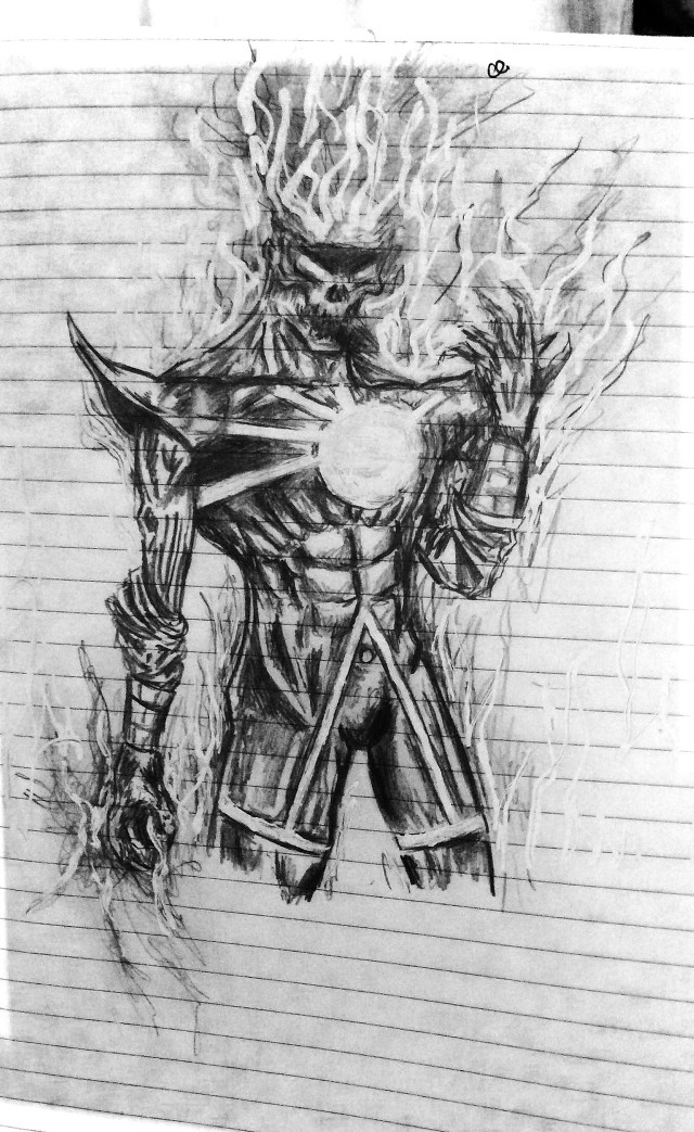 Man holding sword fire ball free wallpaper for mobile - medium preview image