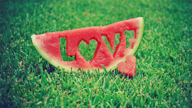 Watermelon love grass image cutout #3 free wallpaper for desktop - medium preview image