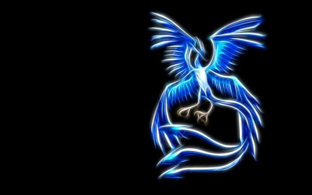 Blue bird hologram wings pokemon free wallpaper for desktop - medium preview image