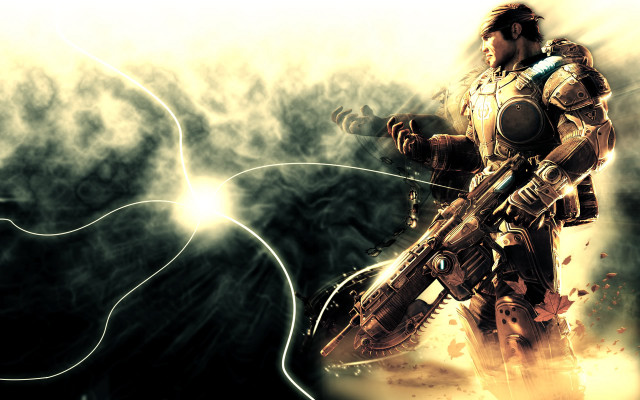 Man gun cloud lightning bolt free wallpaper for desktop - medium preview image