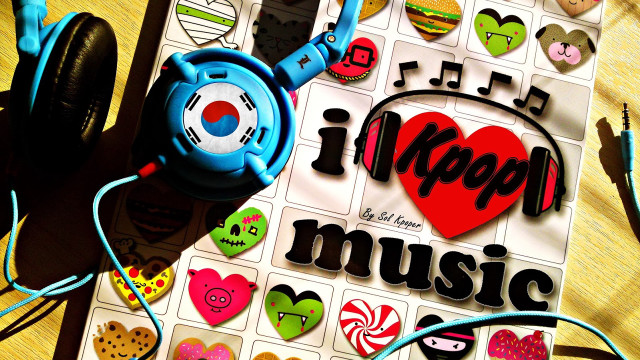 Music book headphones pop surrealism free wallpaper for desktop - medium preview image