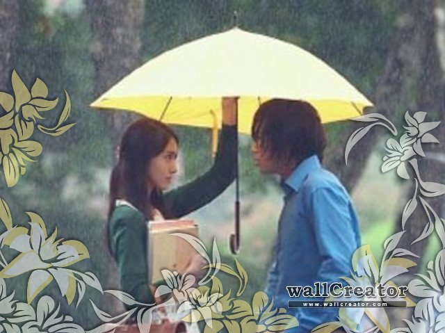 Couple umbrella rain picture frame free wallpaper for desktop - medium preview image
