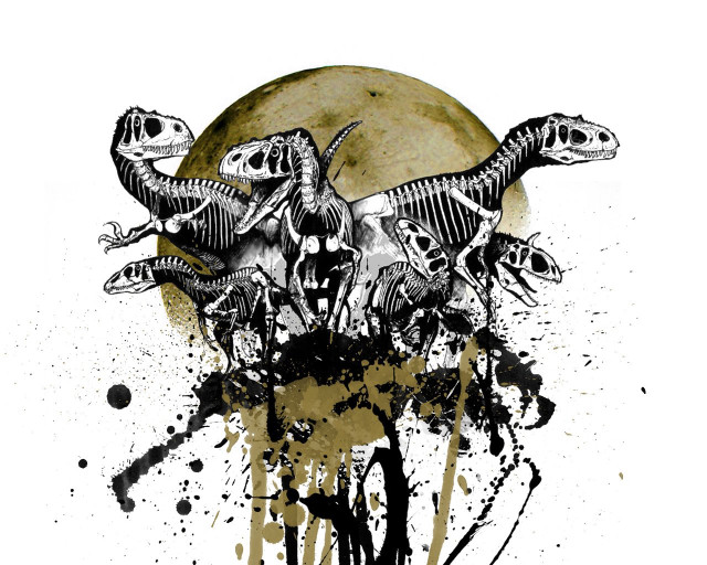 Skeletons horse full moon paint free wallpaper for desktop - medium preview image