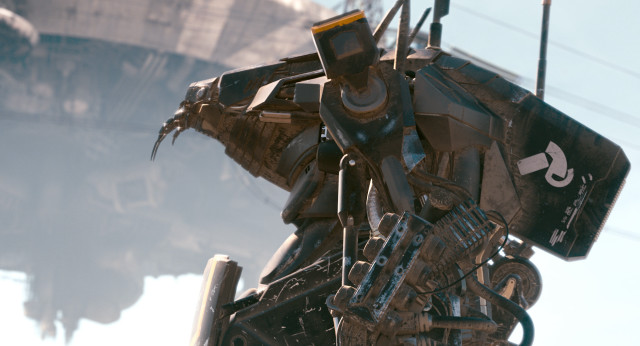 Robot giant object sky background free wallpaper for desktop - medium preview image