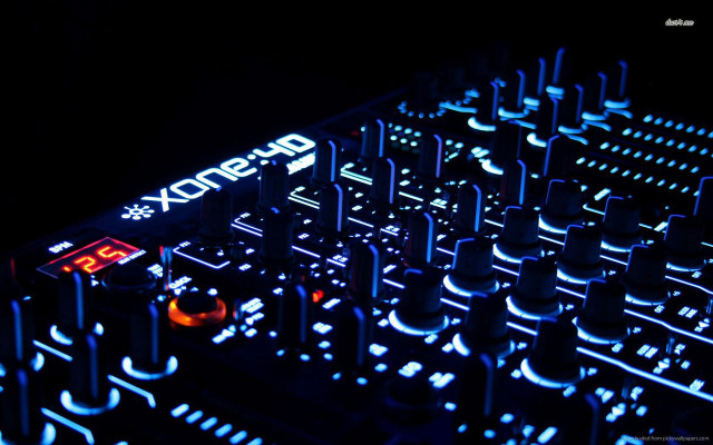 Dj mixer blue light red free wallpaper for desktop - medium preview image