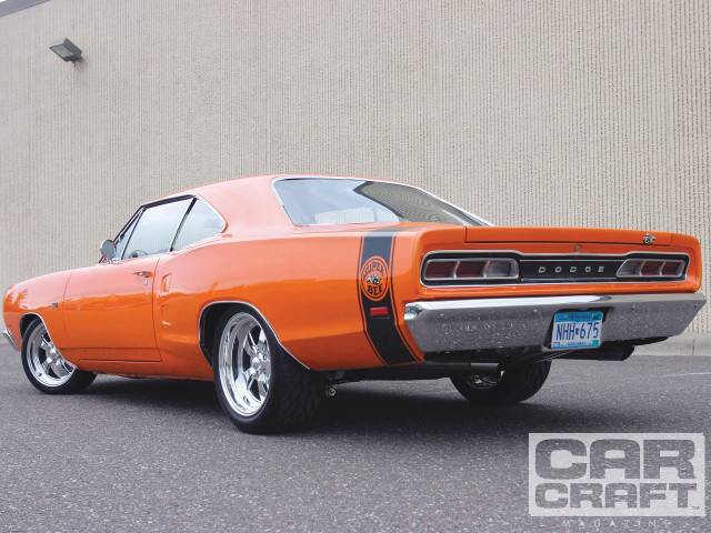 Orange car parked building license #2 free wallpaper for desktop - medium preview image