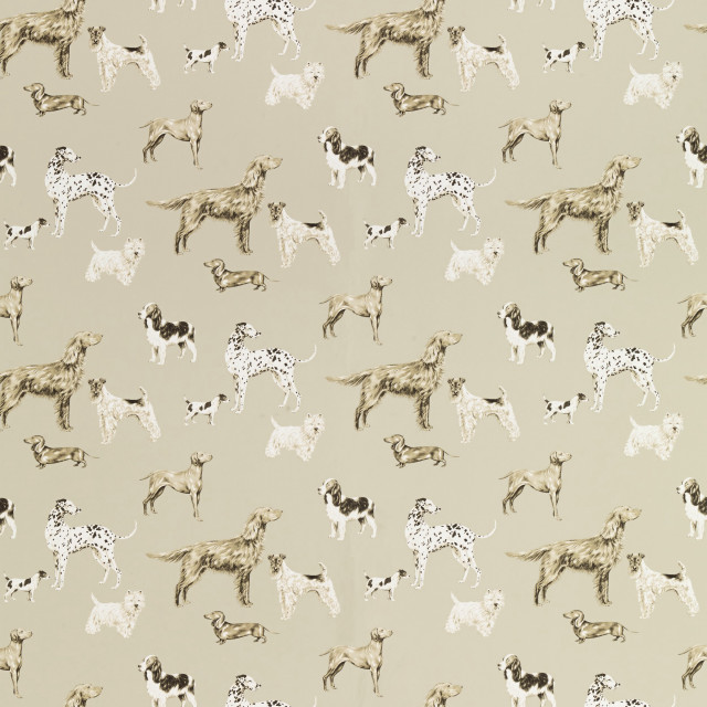 Dogs pattern beige background black free wallpaper for tablet - medium preview image