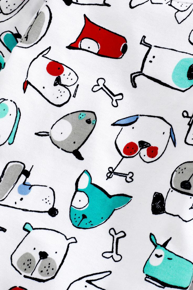 White shirt dog pattern red free wallpaper for mobile - medium preview image