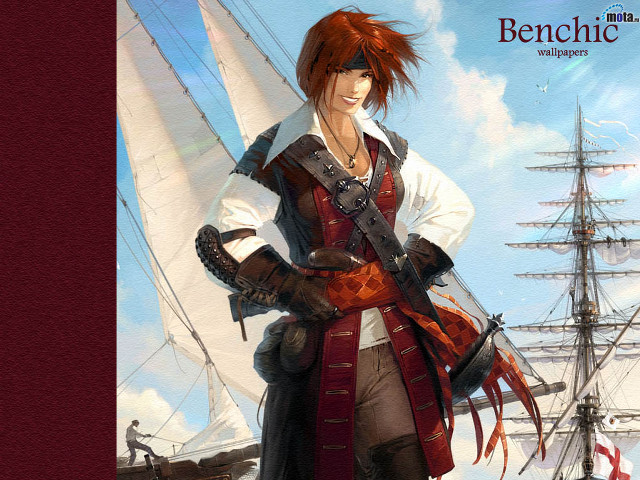 Pirate man boat sword ship free wallpaper for desktop - medium preview image