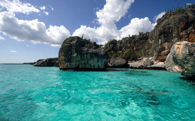 Rocky cliff water cliff face #2 free wallpaper for desktop - medium preview image